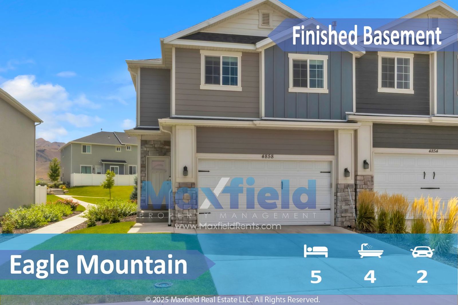 Spacious 5-Bedroom End-Unit Townhome with Finished Basement & Community Amenities Galore property image